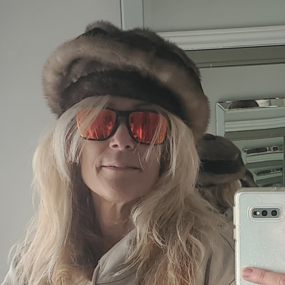 Real Mink & Beaver Fur Beret Mushroom Winter Hat